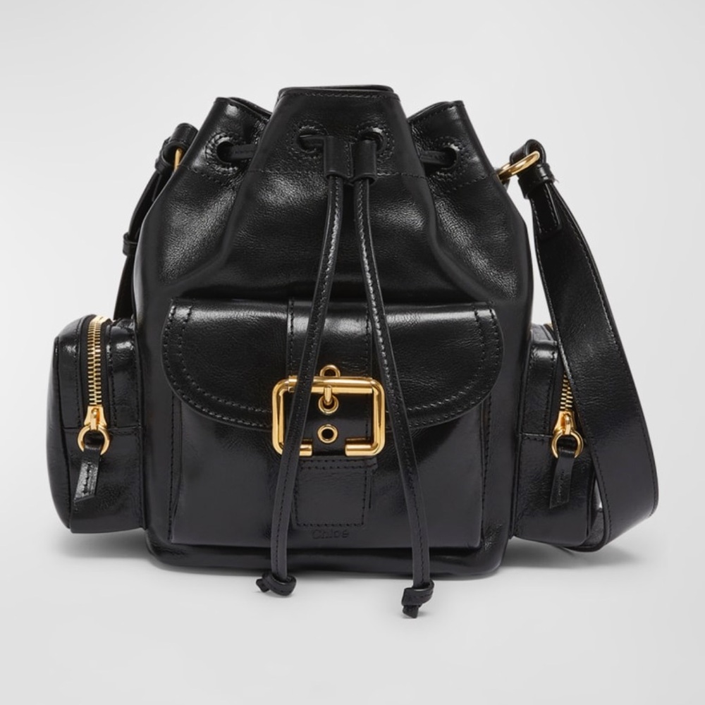 Chloe Camera Bucket Crossbody Bag in Shiny Calfskin
Brand new